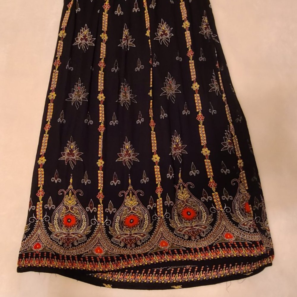 Long Gypsy Hippie Boho Indian maxi skirt w/long slit